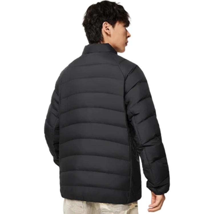 Li-Ning Basketball Series Bad5 3D Stand Collar Logo Stitching Zipper Down Jacket Men Outerwear AYMV131-4
