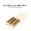 12pcs Ergonomic Design Wire Copper Brush Wood Handle Heavy-Duty Brush Set  Industrial Use