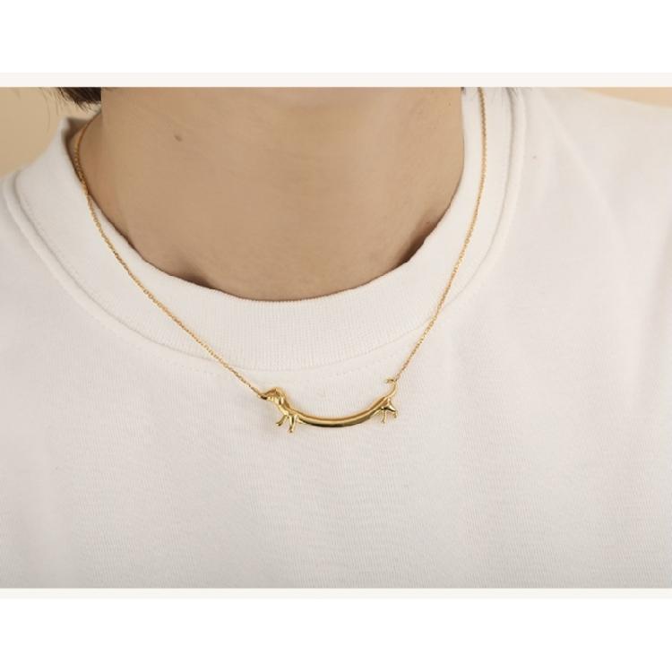 Adjustable Length Dachshund Necklace Adjustable Clavicle Chain Adornment Jewelry