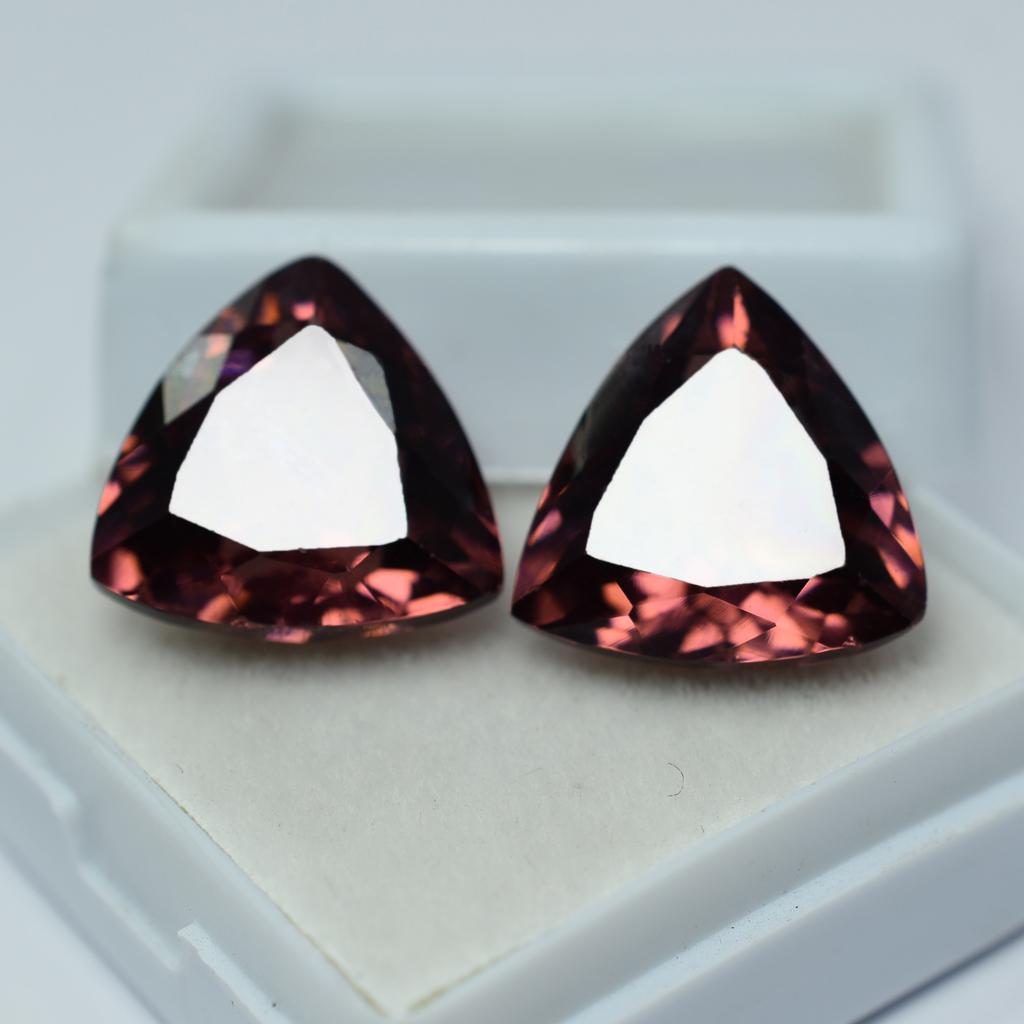 17.25 Ct Natural Trillion Cut Padparadscha Sapphire Loose Gemstone