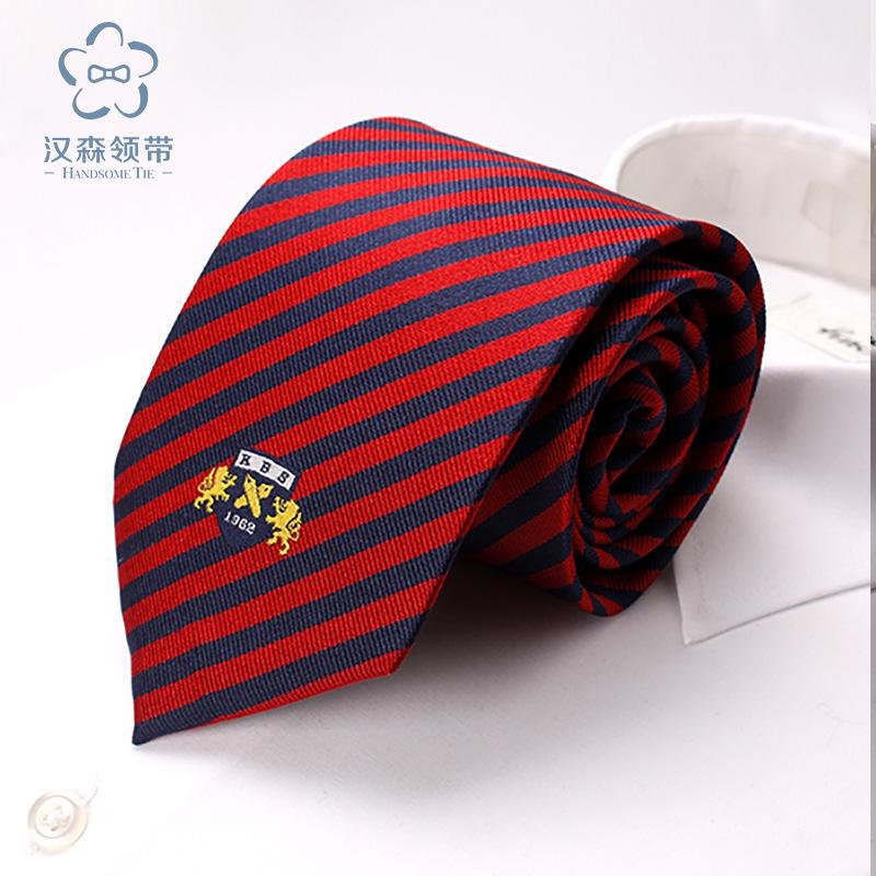 College Tie Jacquard Vocational Tie Polyester Men'S Tie Striped Men'S Tie