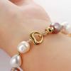 HENGSHENG 2025 New Arrival 9-10mm Baroque Pearl Bracelets for Women, White Pink Purple Colorful Baroque Pearl with Silver Clasp