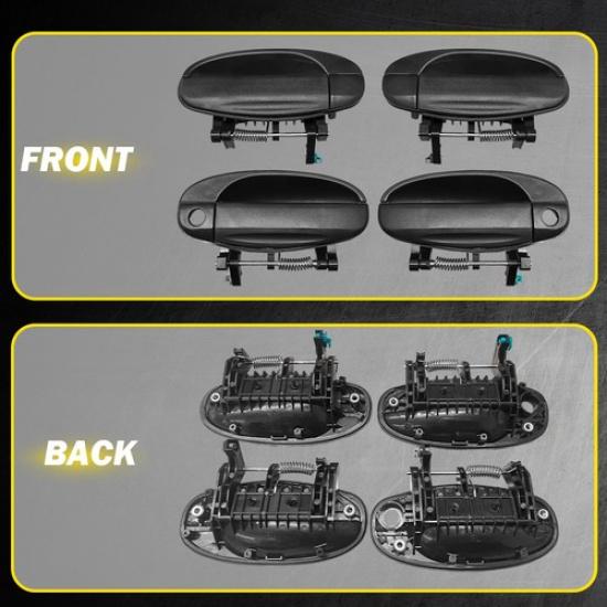 For 2004-2008 Chevy Aveo Set of 4 Outside Door Handles Front Rear Left Right EXV