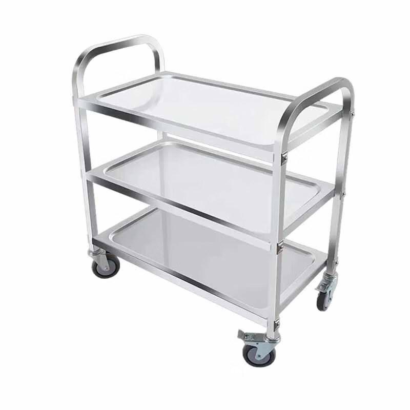 Hanlu Stainless Steel Three-Tier Serving Cart