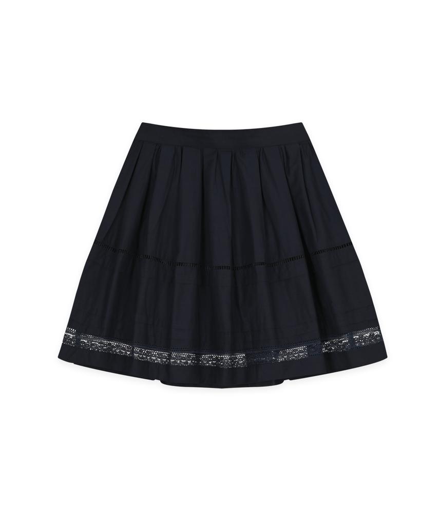Sinun Lace Flared Skirt (Navy)