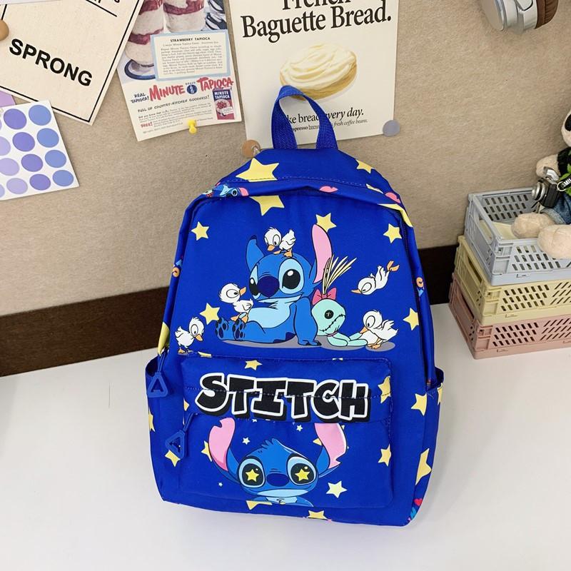 Lilo Stitch Kids Backpack With Durable Nylon For School Use And Cartoon Design