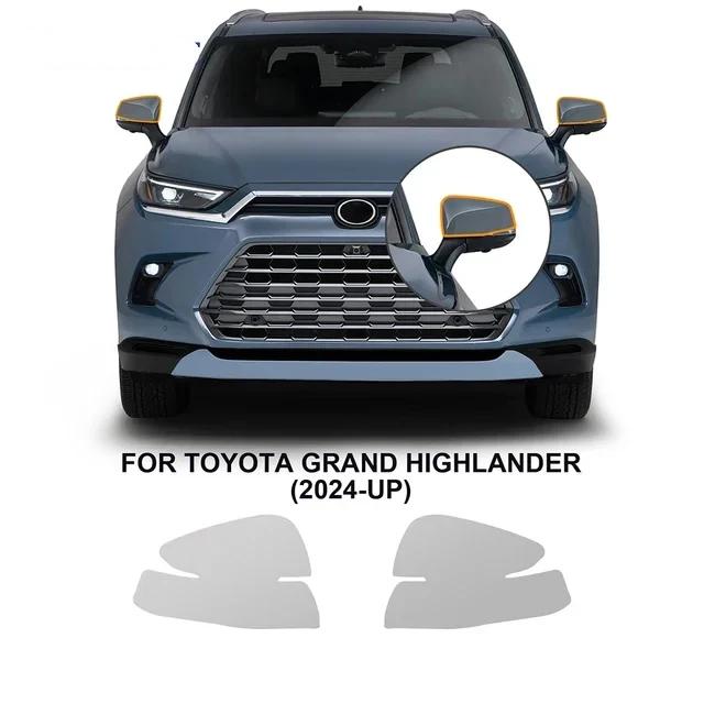 Защитная пленка для фар от царапин для Toyota Grand Highlander 2024 2025, TPU, защита углублений под ручки дверей, задних стоек B Transparent