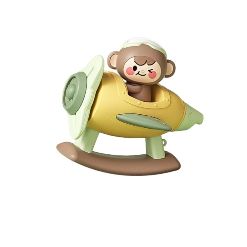 

Airplane-Shaped Kids Whistle Toy Cartoon Pattern Plastic Whistle Early Music Learning зелёный