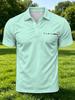 [Print Design - Not Textured] Men'S Outdoor Short Sleeve Polo Shirt, Multi-Size Available, Men'S Collared Polo, Light Base Small Print Men'S Top, Slim