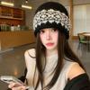 Face Slimming EarFlap Hat Polyester Fair Isle Jacquard Hat Vintage Fall Winter Hat  Outdoor Wear