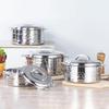 Stainless Steel Insulated Pot Set with Lid - Large Capacity 3/4/5 Piece for Africa: Ideal for Household Use, Rice, and Boiling Water.