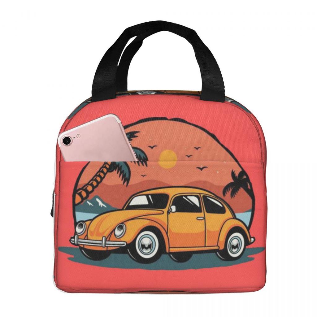 Beach Cartoon Camping Vehicle Insulated Lunch Bag for Kids School Cooler Thermal Food Box Tote Portable Lunch Boxes Container