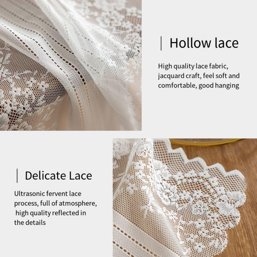 Ausgesparter Spitzenjacquard Tischläufer Französischer Romantischer Rechteckiger Spitzen-Tischdecke Zuhause