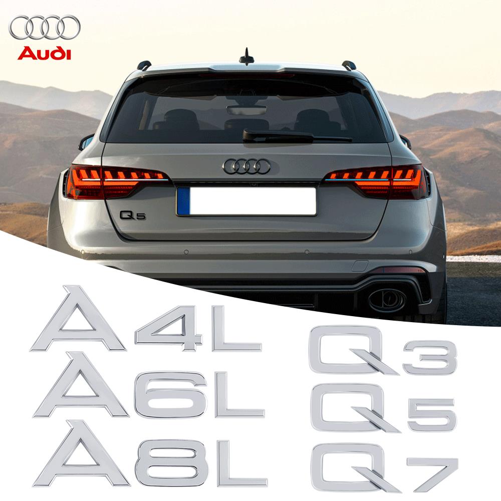 3D ABS A4L A6L A8L Q3 Q5 Q7 Letters Emblem Car Body Rear Trunk Logo Sticker For f2 Q L Series A1 A3 A4 B8 A5 A6 A7 Accessories
