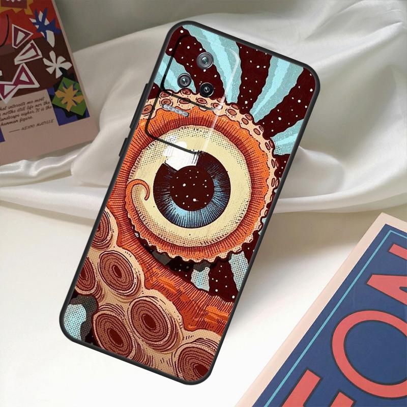 Eye Illustration Case For POCO X6 Pro M6 X5 X3 M5s F3 F5 Xiaomi 14 Ultra 13 12 Lite 11T 12T 13T Pro Coque