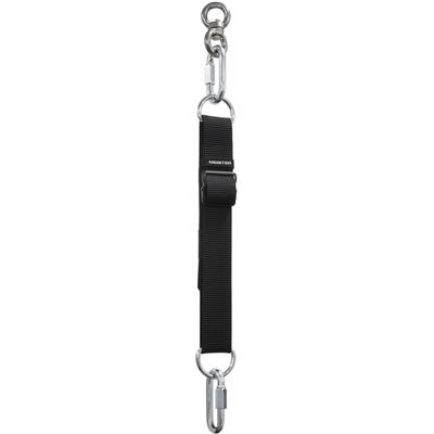 Meister Mounting Extension Strap with Swivel and Carabiner for Heavy Bag Hanging - 8" - 38" - Black