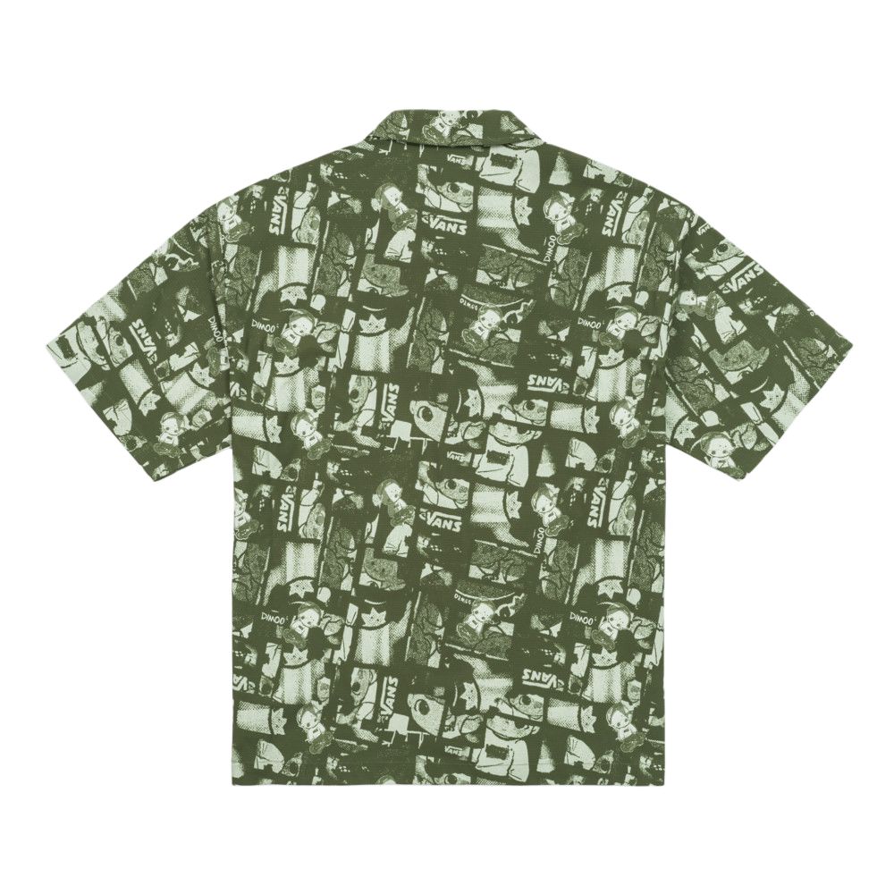 Vans X Pop Mart Dimoo World Artist Collection Casual Loose Fit All Over Print Short Sleeve Shirt Unisex shirts VN000ZT0HU21