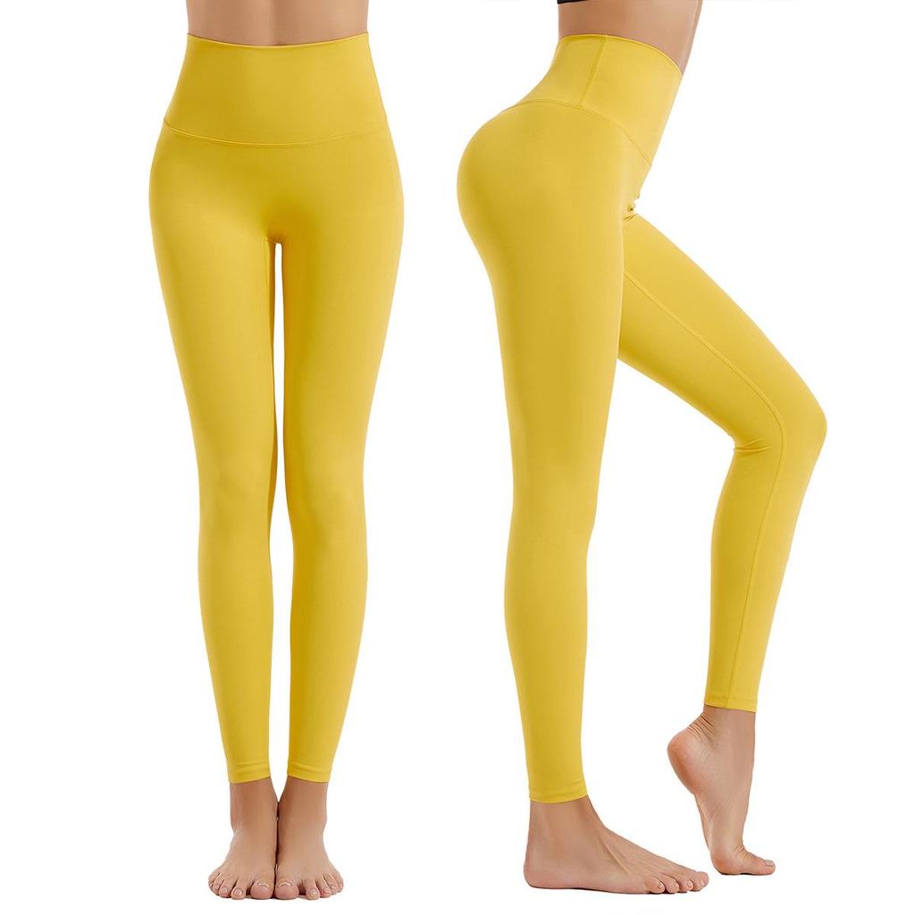 Calça de Yoga Feminina de Malha de Seda de Cintura Alta - Primavera/Verão, Levanta Bumbum, Secagem Rápida, Absorção de Suor, Calça de Corrida.