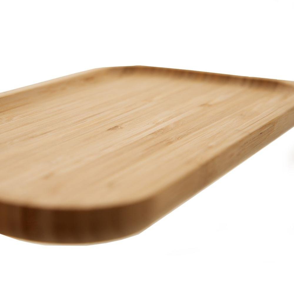 Rectangular Bamboo Plate Tray for Snacks and Sushi Appetizers 25cm