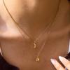 Youthway Minimalist Moon Sun Pendant Necklace For Women Multilayer 18K Gold PVD Plated Stainless Steel Necklace Fashion Jewelry