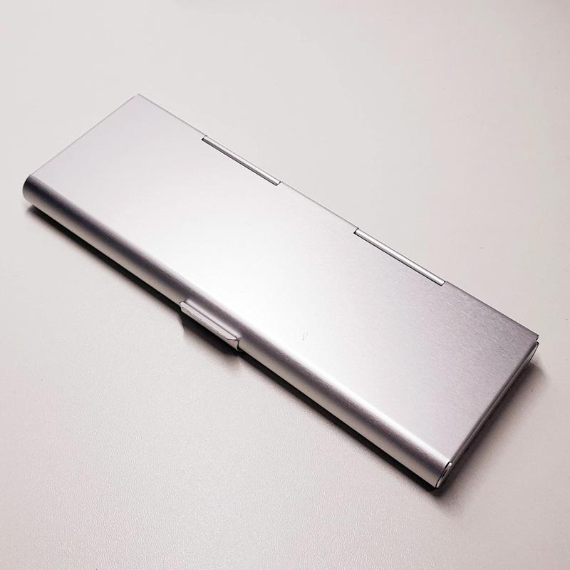 Premium Aluminium Etui - Grote Metalen Schrijfgerei Doos, Multi- Schoolbenodigdheden Organizer white