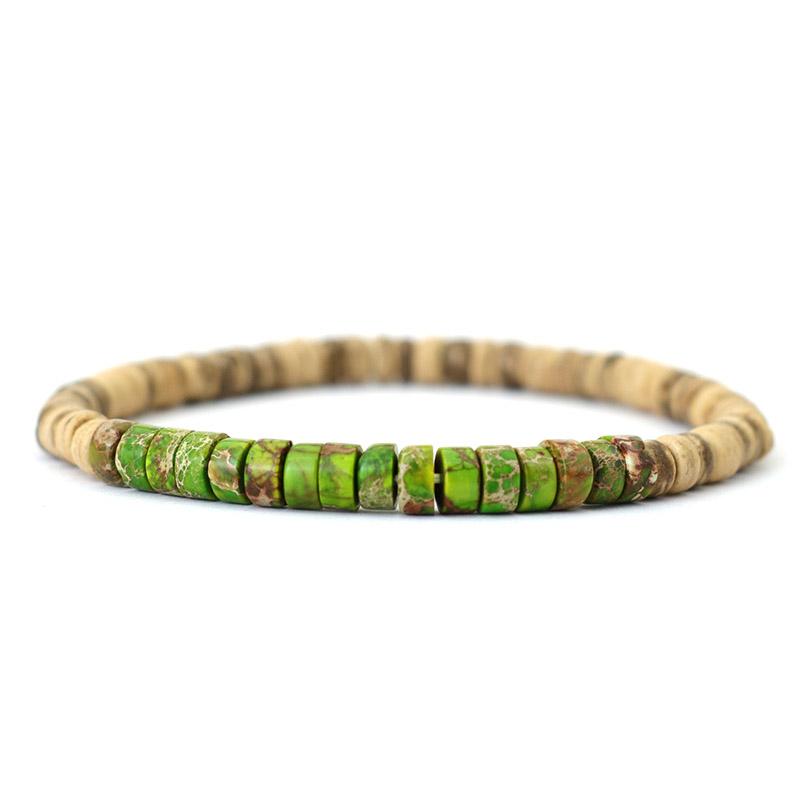 Noter Natural Wooden Bracelet Unisex Grade A Emperor Stone Braclet Coconut Bead Braslet Meditation Yoga Jewelry Accessories