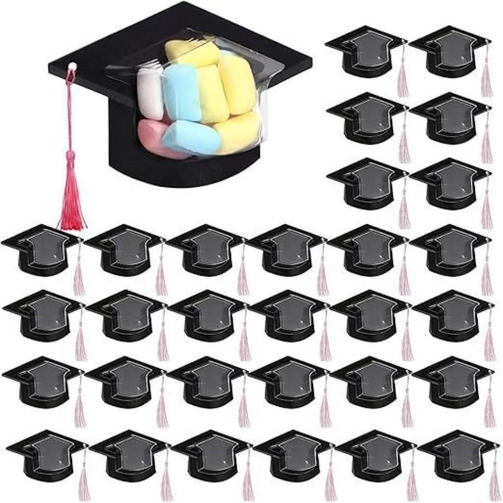 5/10Pcs DIY Grad Cap Candy Box Portable Chocolate Container  Themed Party Supplies