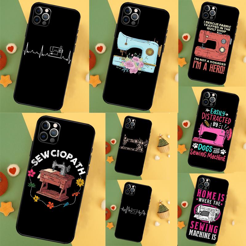 Sewing Machine Phone Case For iPhone 14 16 15 12 11 13 Pro Max X XR XS Max 7 8 Plus 12 13 Mini Cover Coque