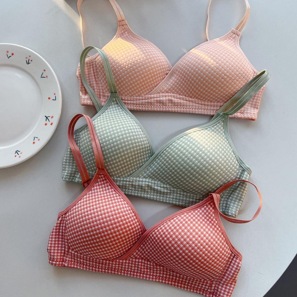Sexy Seamless Girl Bra, Thin Small Breasts Gather Pure Cotton Breathable Steel-rimless Underwear