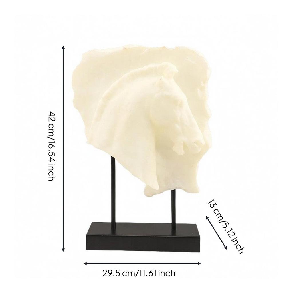 Horse Sculpture Modern Statue with Stand Abstract Ornament for Home