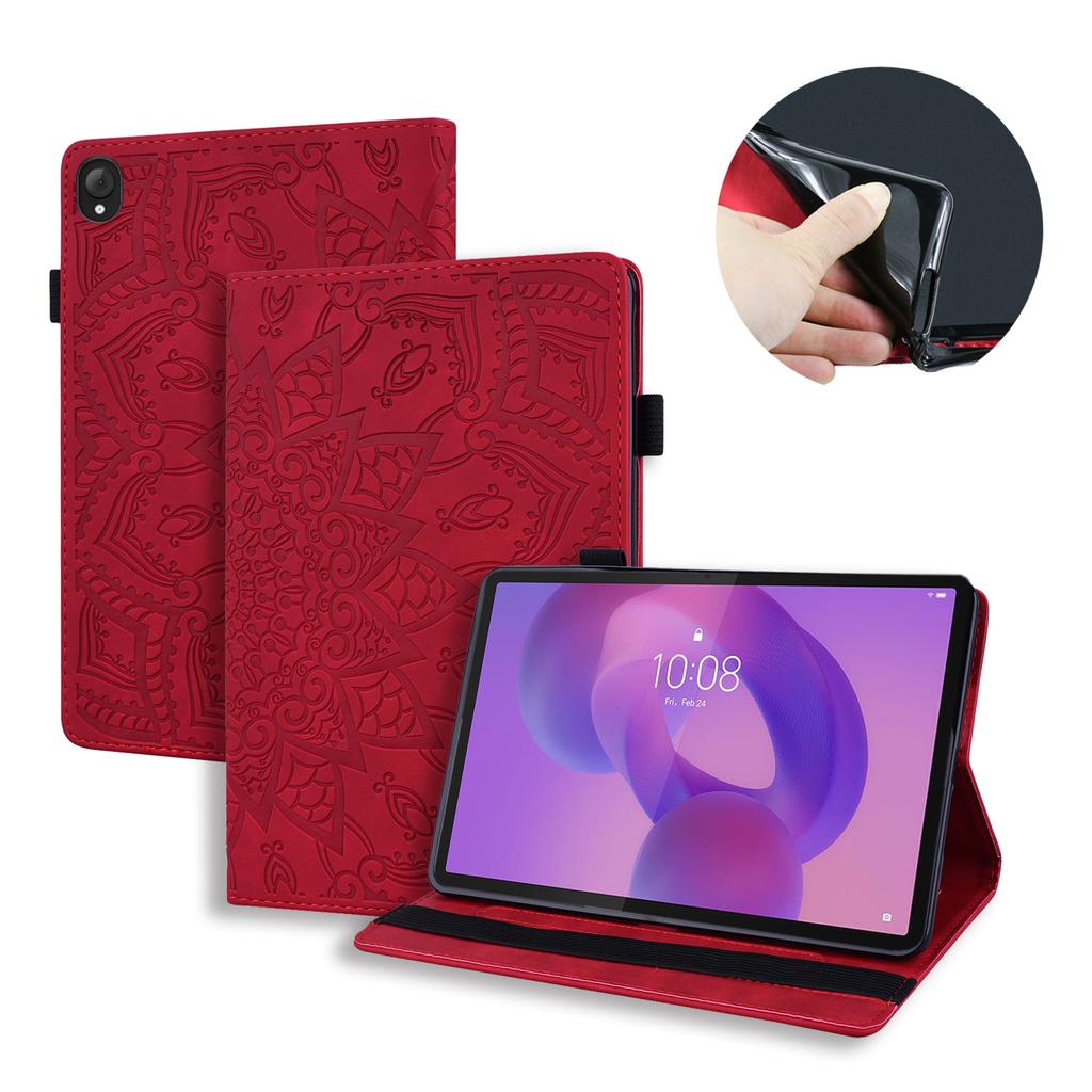 Für Lenovo Tab K10C/E10C Tablet Hülle Kartenfächer Lederhülle Blumenmuster