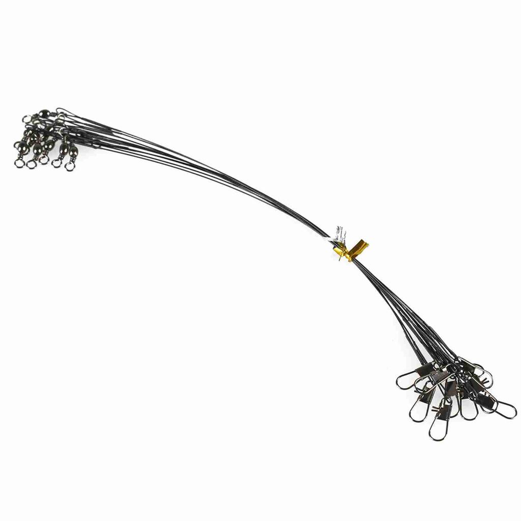 Przypony stalowe 20 szt. Przypony druciane Heavy Duty Wędkarskie Wysokiej Wytrzymałości Przypony Wędkarskie z Krętlikiem