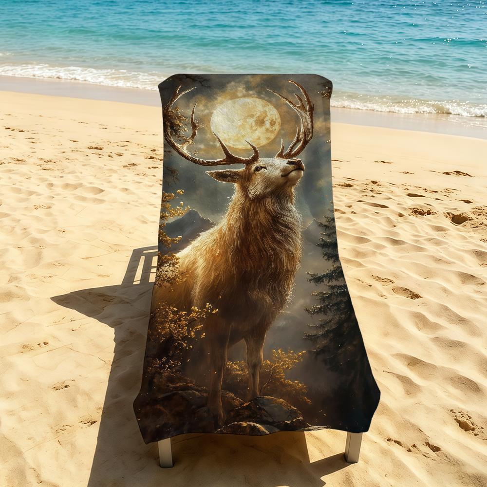 Waldhirsch Kunsthandwerk Handtuch Für Outdoor Camping Strandhandtuch Super Saugfähig Schnelltrocknend Sommerhandtuch