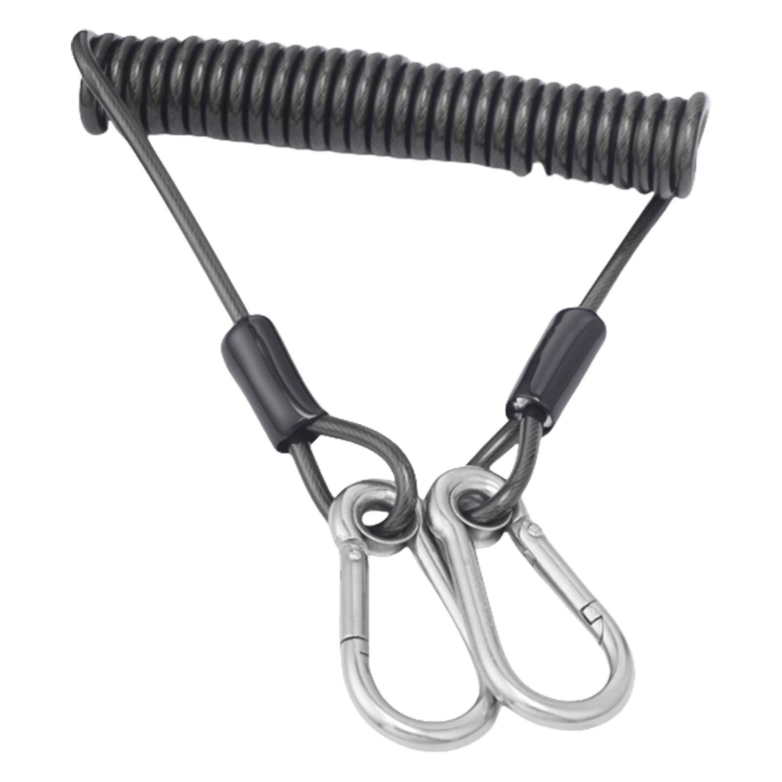 

Страховочный шнур для рыбалки, выдвижной спиральный поводок с карабином, многофункциональный инструмент, шнур-растяжка против потери для рыбалки A