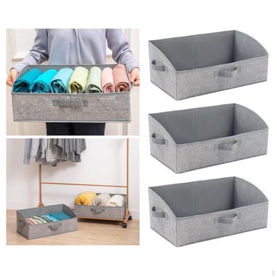 Pachet de 3 coșuri pliabile pentru îmbrăcăminte, cutii de depozitare cu mânere de uz casnic