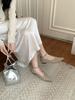 2025 spring new flat-soled single shoes for women, comfortable soft soles, not tired feet, fashionable diamond-encrusted women's shoes, high-end wear
