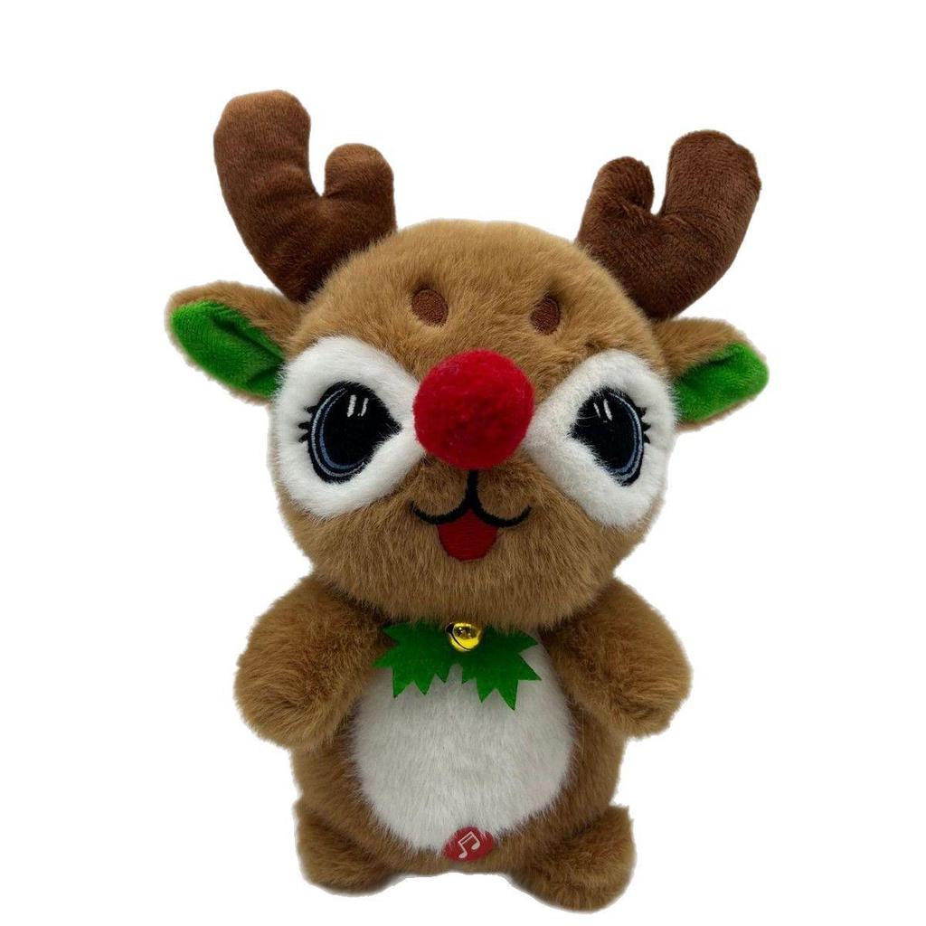 Musical Dancing Santa Claus & Reindeer Plush Toy - Christmas Gift