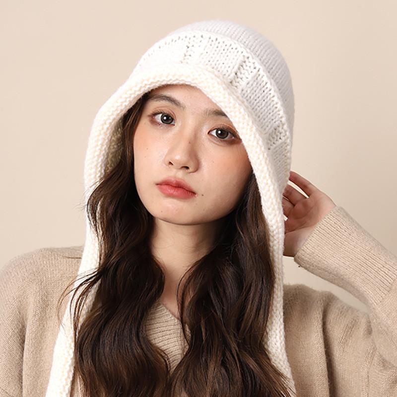 Winter Knit Beanie Hat For Women With Warm Ear Covering And Small Face Effect