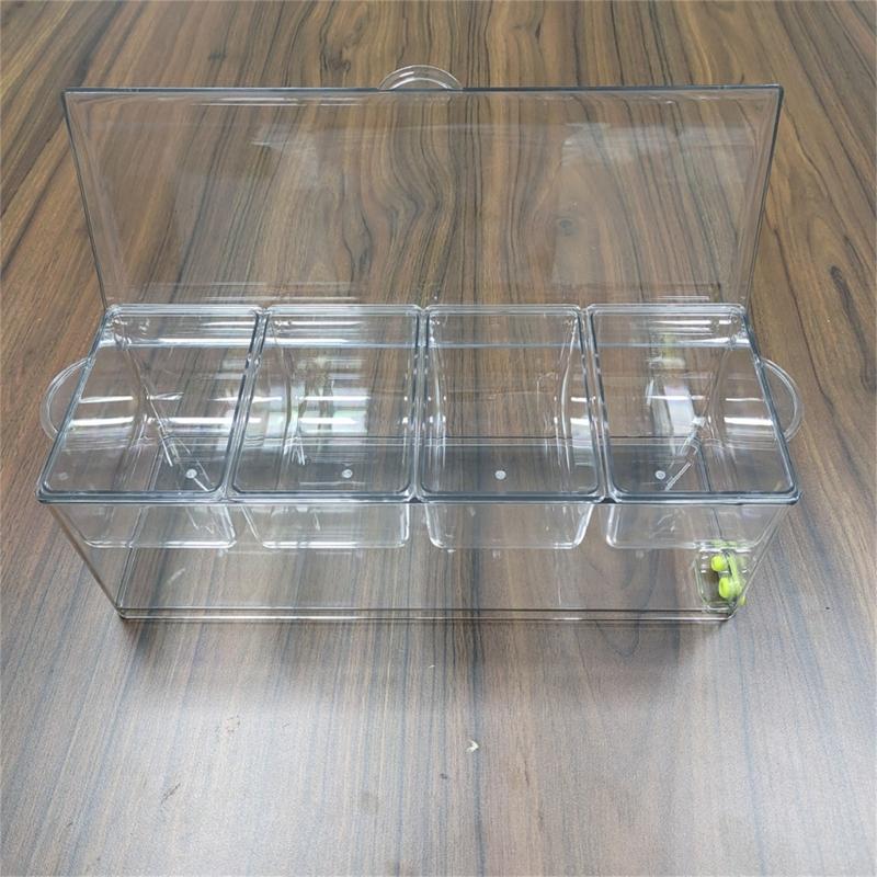 5 Compartment Plastic Spice Organizers Functional Condiment Container with 5 Spaces for Home or Outdoor Cooking Needs