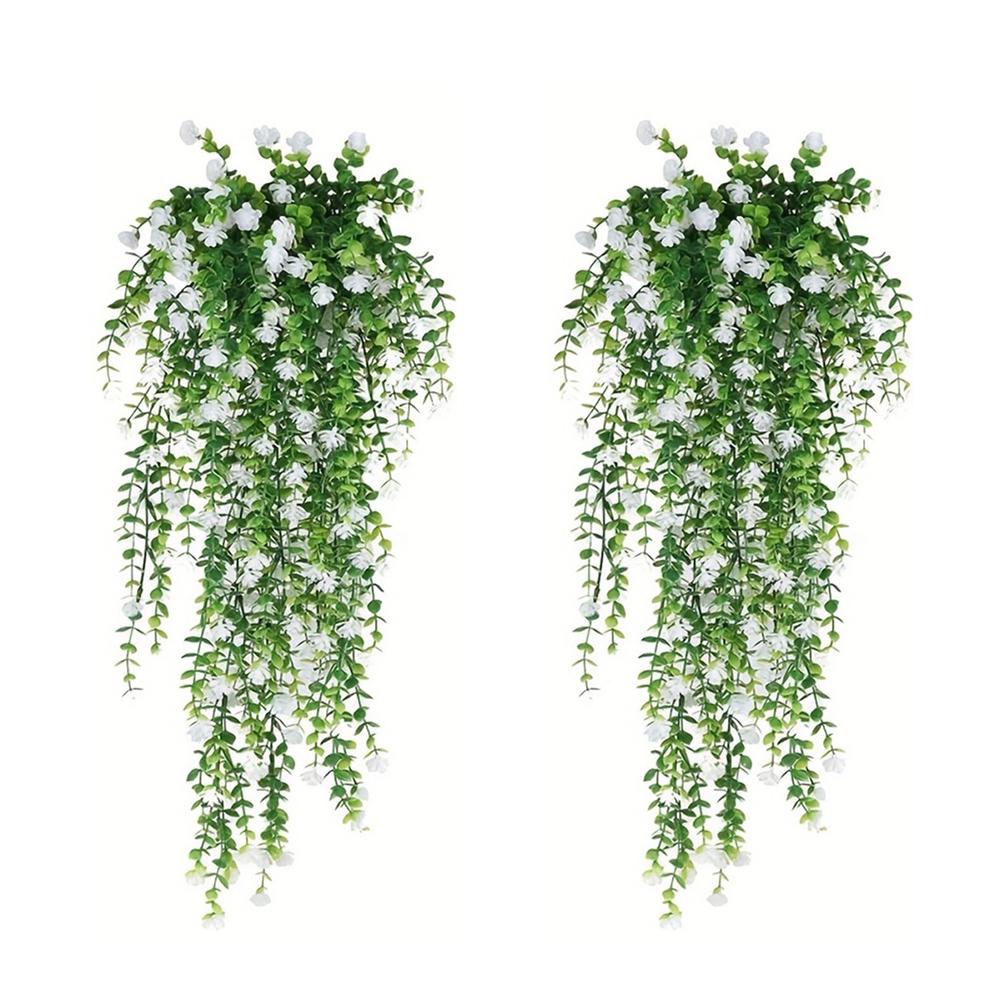 

Штучні рослини евкаліпта підвісні штучні рослини внутрішній зовнішній декор білий