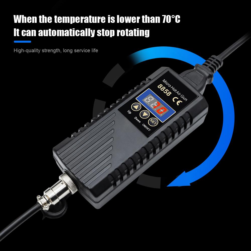 JCD 8858 Micro Hot Air Gun 750W Rework Soldering Station LCD Digital Hair Dryer For Soldering 110V Heat Gun Welding Repair Tools