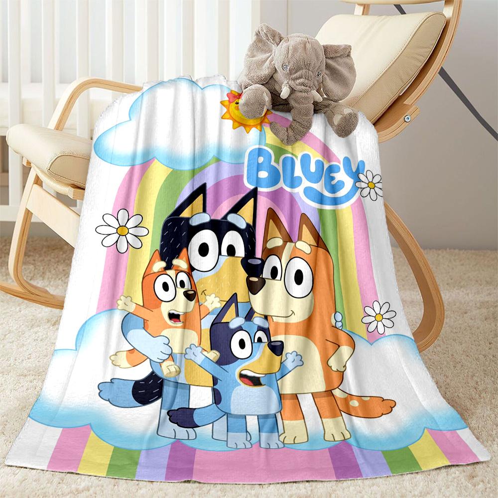 Bluey Bingo's Beach Day Blanket Soft Warm Cozy Great for Sofa Seaside Couch Four Seasons Multipurpose Playful Design