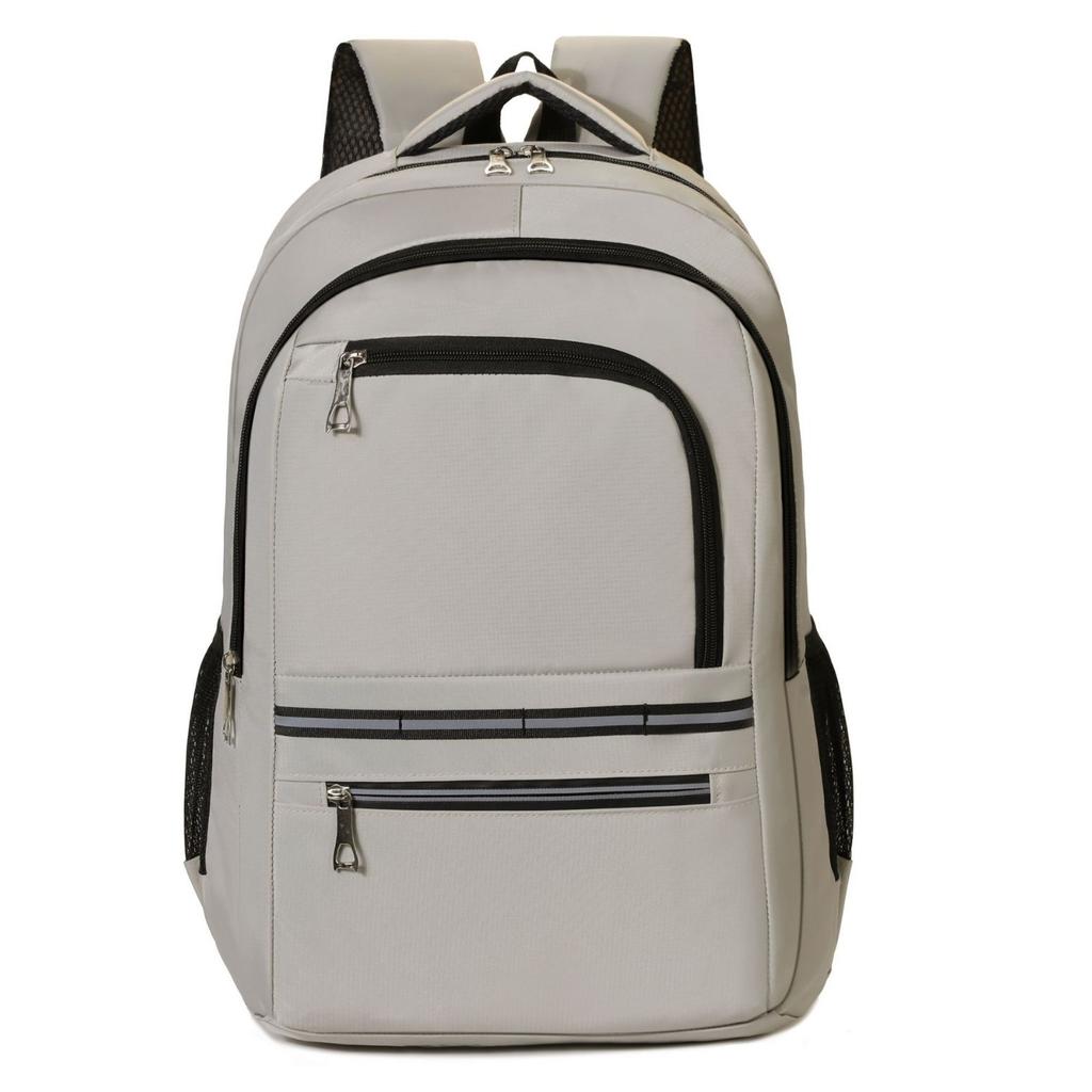 Spring New Laptop Backpack for Middle School Students Large Capacity Simple Fashion Bookbag Water-Resistant Breathable Black