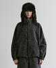TREEMINGBIRD Leopard Fleece Set-Up Jacket [Charcoal]