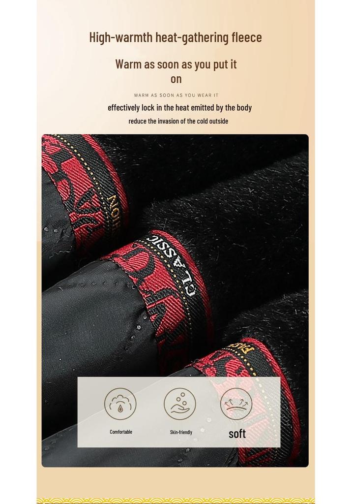 Winter Velvet Jacket with Fur Collar for Seniors - Thick, Loose Faux Mink Cotton-Padded Coat for Moms and Grandmothers
