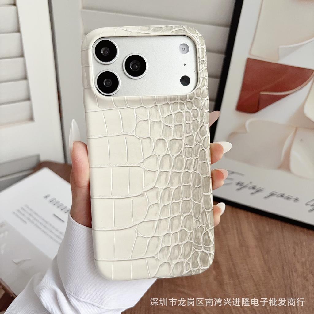 Applicable to iPhone16Pro mobile phone case Huawei P80 gradual change color crocodile pattern anti-drop protective case Mate70 leather case