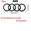 Logo 4 Anelli ABS Griglia Anteriore Auto Emblema Cofano Adesivo Badge Bagagliaio Posteriore Valvola Per Audi A3 A4 B8 8P A5 A6 A7 A8 Q2 Q3 Q5 Q7 Sline