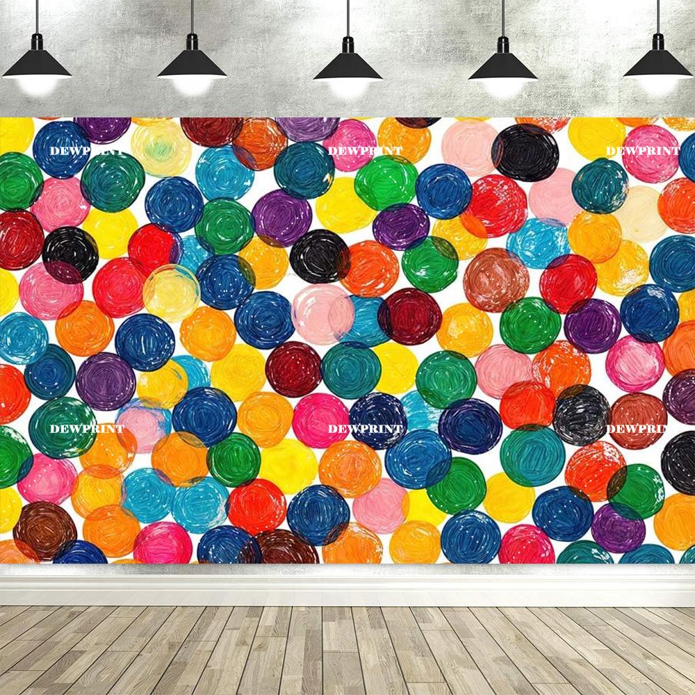 Adorable Colorful Caterpillar Theme Banner Photography Backdrop, Children's Birthday Party, Home Decoration Photography Backdrop