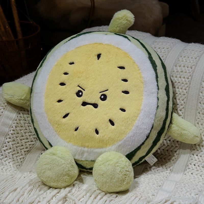 Cartoon Cute Expression Watermelon Throw Pillow Plush Toy Doll Watermelon Doll Home Sofa Pillow Doll