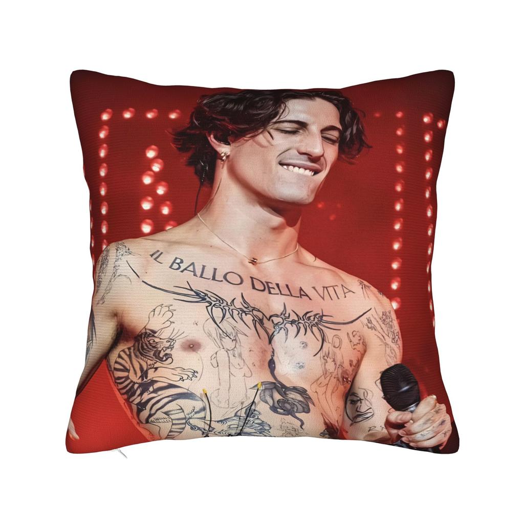 Damiano David Pillow Case  Retro Trendy Pillow Cover Soft Pillowcases For Living Room Chair